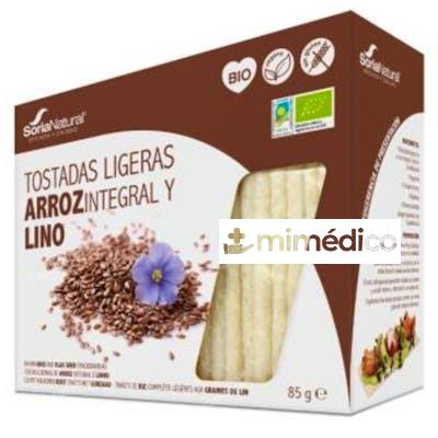 TOSTADAS DE ARROZ INTEGRAL Y LINO 85GR. BIO SORIA NATURAL