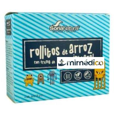 ROLLITOS ARROZ INTEGRAL CON CREMA DE CACAO 4X3UDS. SORIA NATURAL