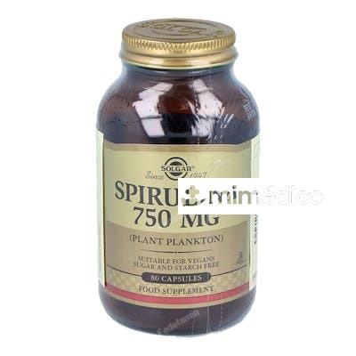 SPIRULINA VEGETARIAN 750MG. 80CAP. SOLGAR