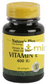 VITAMINA E 400UI 60CAP.   NATURES PLUS