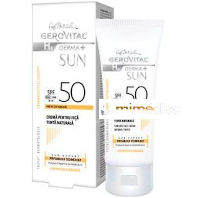 GEROVITAL CREMA SOLAR SPF50 TONO NATURAL 50ML. GEROVITAL H3 (DRA. ANA ASLAN)