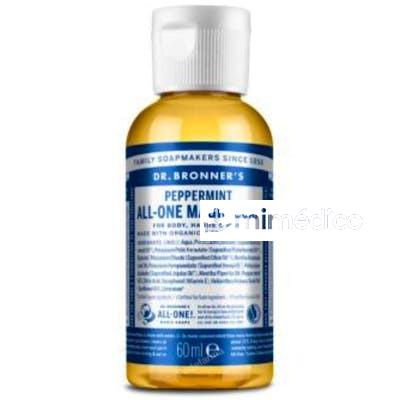 JABON LIQUIDO MENTA 60ML. DR. BRONNER`S