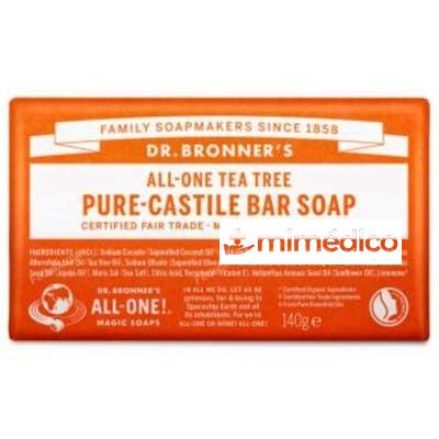 JABON EN PASTILLA ARBOL DEL TE 140GR. DR. BRONNER`S