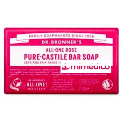 JABON EN PASTILLA ROSAS 140GR. DR. BRONNER`S