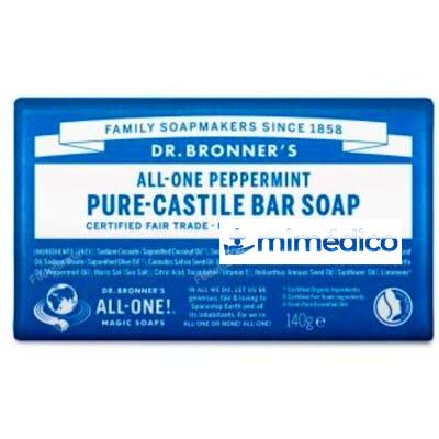 JABON EN PASTILLA MENTA 140GR. DR. BRONNER`S