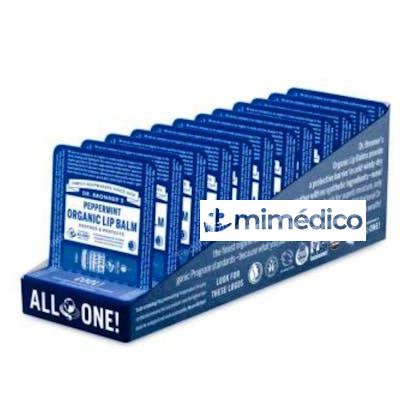 LAPIZ LABIAL MENTA PACK 12UD. X 4GR. DR. BRONNER`S