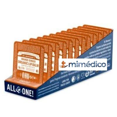 LAPIZ LABIAL NARANJA-JENGIBRE PACK 12UD. X 4GR. DR. BRONNER`S