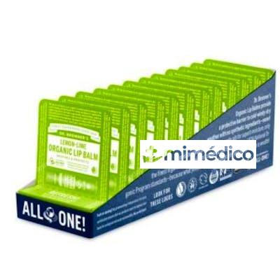 LAPIZ LABIAL LIMA-LIMON PACK 12UD. X 4GR. DR. BRONNER`S
