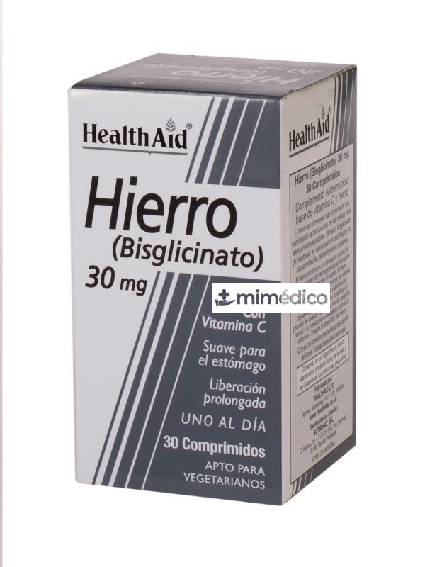 HIERRO (BISGLICINATO) 30 MG 90 COMP HEALTHAID NUTRINAT