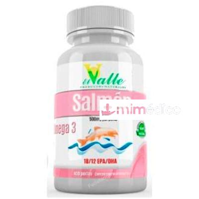 ACEITE DE SALMON  400PERLAS EL VALLE