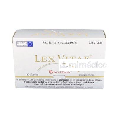 LEX VITAE (USO INTERNO) BLISTER 60CAP. NARVAL PHARMA, S.A.