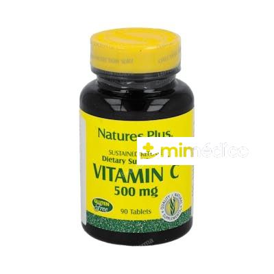 VIT. C 500MG + ESCARAMUJO (ACCION RETARD.) 90COMP NATURES PLUS