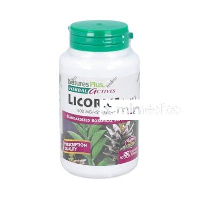 LICORICE (DGL) REGALIZ500MG. 60CAP. HERBAL ACTIVES NATURES PLUS
