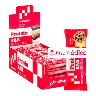 BARRITA PROTEICA VAINILLA-COOKIES CAJA 24UNID. NUTRISPORT