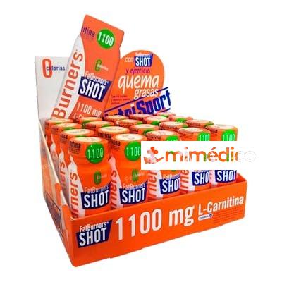 L-CARNITINA FAT BURNERS SHOT CAJA 20UNID. NUTRISPORT