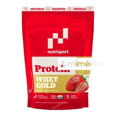 WHEY GOLD PROTEIN FRESA BOLSA 500GR. NUTRISPORT