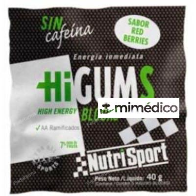 HIGUMS RED BERRIES SIN CAFEINA EXPOSITOR 20BOLSAS NUTRISPORT