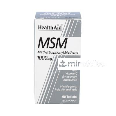 MSM METILSULFONILMETANO 1000MG. 90COMP. HEALTH AID