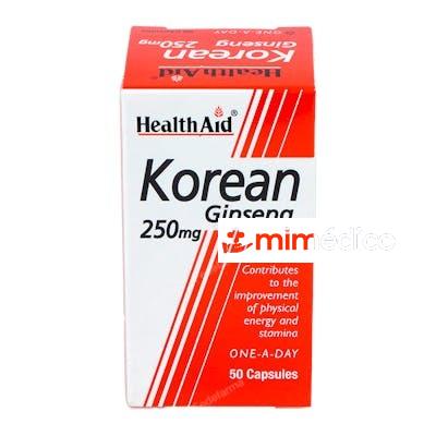 GINSENG COREANO RAIZ 50CAP. HEALTH AID HEALTH AID