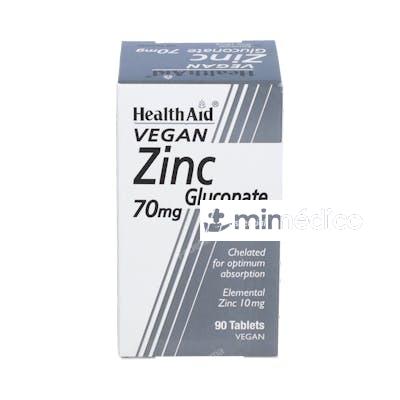 GLUCONATO DE ZINC 90COMP.  HEALTH AID HEALTH AID