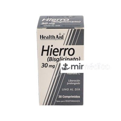 HIERRO BISGLYCINATE IRON+VIT.C 30COMP HEALTH AID HEALTHAID