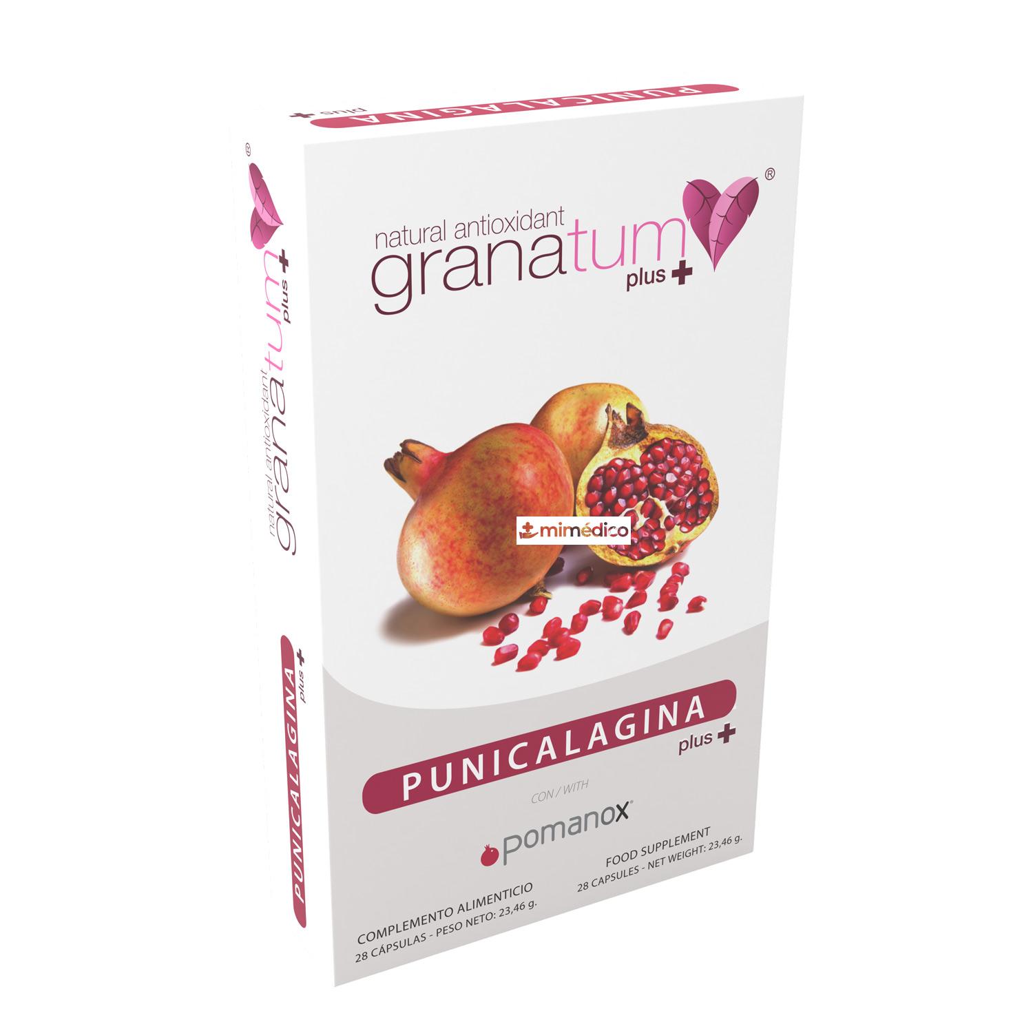 EXTRACTO DE GRANADA PUNICALAGINA PLUS 28CAPS  GRANATUM PLUS