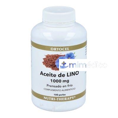 ACEITE DE LINAZA (SEMILLA LINO) 1000MG. 100PERLAS ORTOCEL NUTRI-THERAPY
