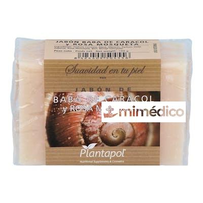 JABON NATURAL  BABA DE CARACOL Y ROSA MOSQ. 100GR. PLANTAPOL