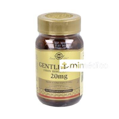 HIERRO GENTLE (NO ESTRIÑE) 20MG. 90CAP. SOLGAR