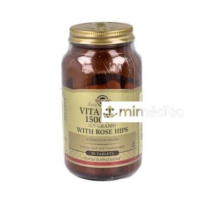 VITAMINA C 1500MG ROSE HIPS 90COM SOLGAR