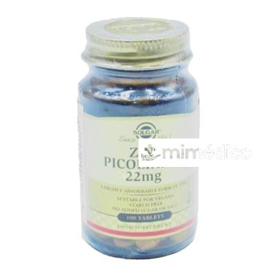 ZINC PICOLINATO 22MG. 100COMP. SOLGAR