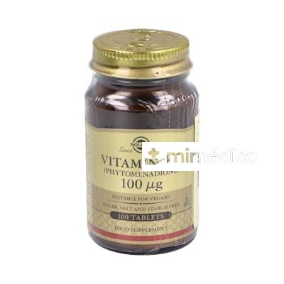 VITAMINA K NATURAL 100MCG. 100COMP. SOLGAR
