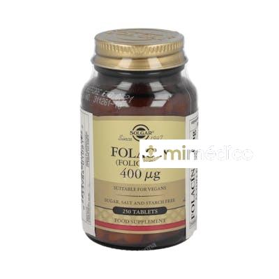 ACIDO FOLICO  400MCG. (FOLACIN) 250COMP SOLGAR