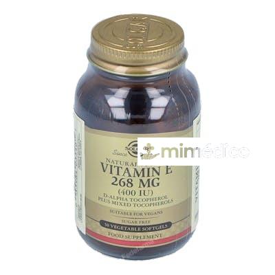 VITAMINA E 400IU (268MG) 50CAP.BLANDA VEG. SOLGAR