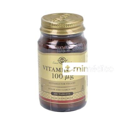VITAMINA B12 (CIANOCOBALAMINA) 100MCG. 100COMP. SOLGAR