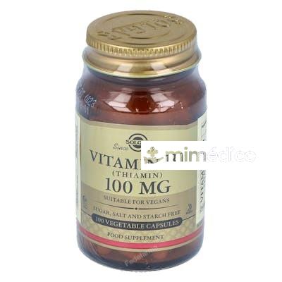 VITAMINA B1 100MG. 100CAP SOLGAR