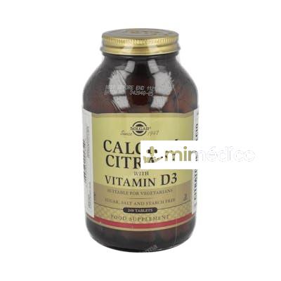 CITRATO DE CALCIO CON VITAMINA D 240COMP SOLGAR