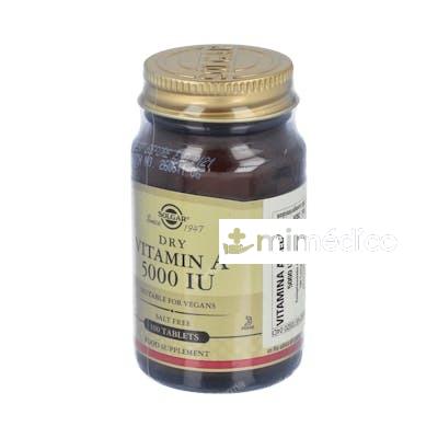 VITAMINA A SECA 5000UI PALMITATO 100COMP. SOLGAR