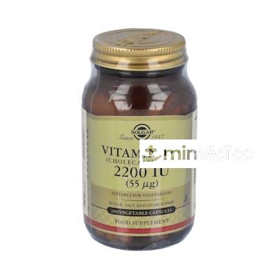 VITAMINA D3 2200UI (55MCG) 100CAP.VEG. SOLGAR