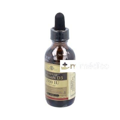 VITAMINA D3 LIQUIDA 2500UI (62,5MCG) 59ML. SOLGAR