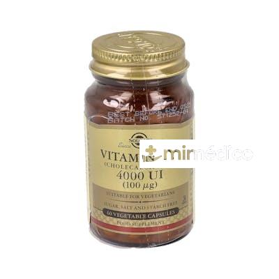VITAMINA D3 4000UI (100MCG) 60CAP.VEG. SOLGAR