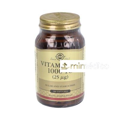 VITAMINA D3 1000UI (25MCG) 100CAP.BLANDAS SOLGAR