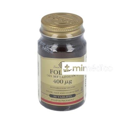 FOLATO (COMO METAFOLIN) 400MCG. 50COMP. SOLGAR