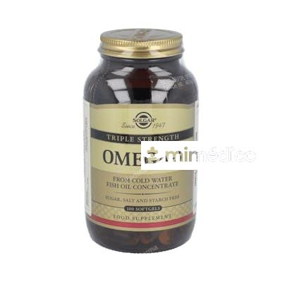 OMEGA 3 TRIPLE CONCENTRACION 100CAP.BLANDAS SOLGAR
