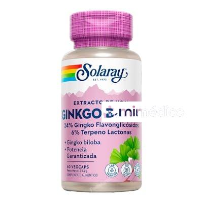 GINKGO BILOBA 60MG. 60CAP. SOLARAY