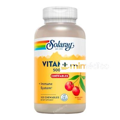 VITAMINA C-500 SABOR CEREZA 100COMP.MAST. SOLARAY