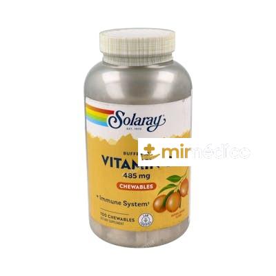 VITAMINA C-500 SABOR NARANJA 100COMP.MAST. SOLARAY