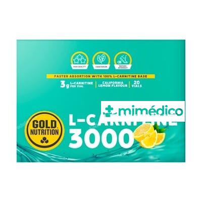 L-CARNITINA 3000MG. SABOR LIMON 20VIALES GOLD NUTRITION