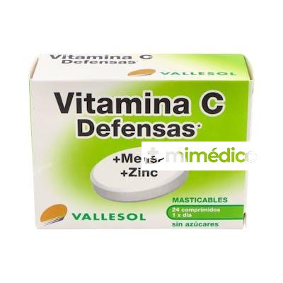 VALLESOL VIT.C MELISA ZINC 24COMP.MASTICABLE VALLESOL