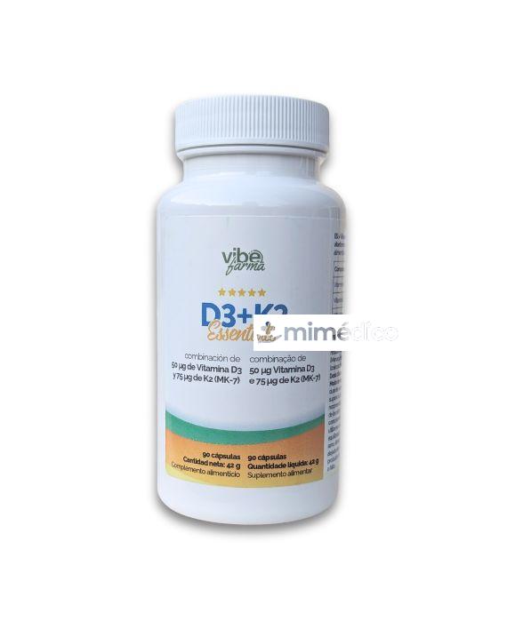 VITAMINA D3+K2 ESSENTIALS - 90 CAPSULAS - VIBEFARMA